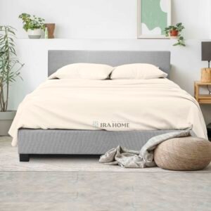 100% Egyptian Cotton 4 Piece Sheet Set For King Size Bed (Ivory)